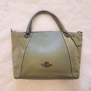 Coach Kacey Satchel In Olive Green CC838 New With Tags